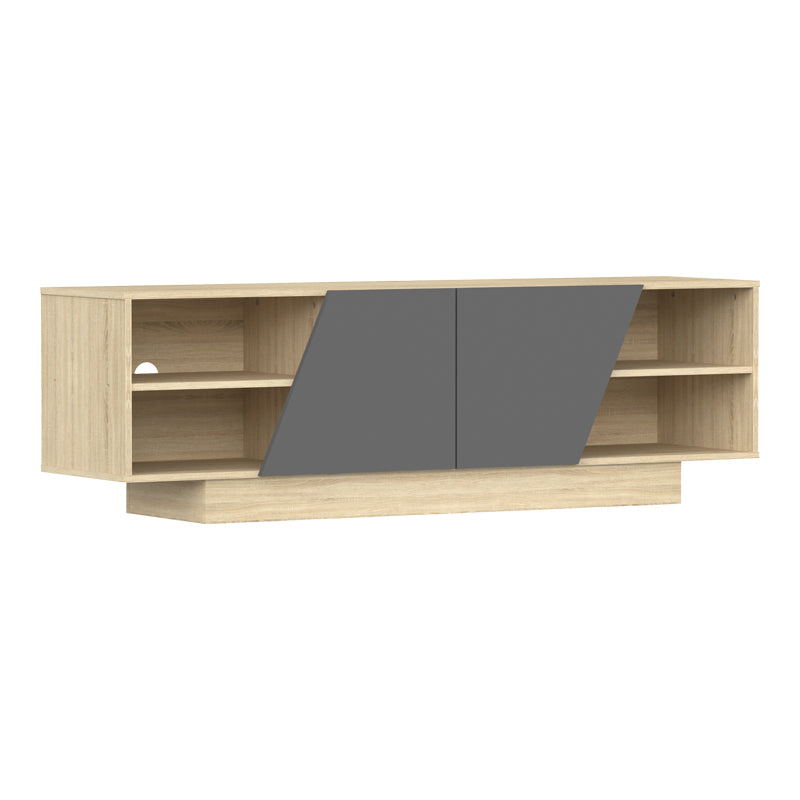 Έπιπλο τηλεόρασης Stevie  sonoma-ανθρακί 160x40x50εκ - Pakobazaar
