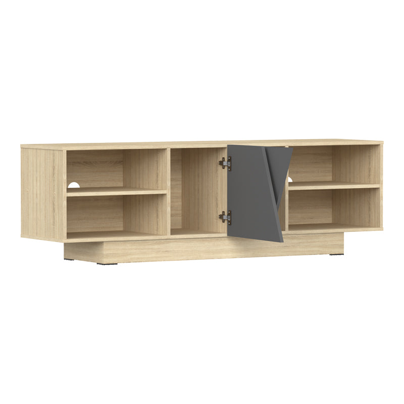 Έπιπλο τηλεόρασης Stevie  sonoma-ανθρακί 160x40x50εκ - Pakobazaar