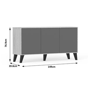 Μπουφές Billie  sonoma-ανθρακί149x40x77εκ - Pakobazaar
