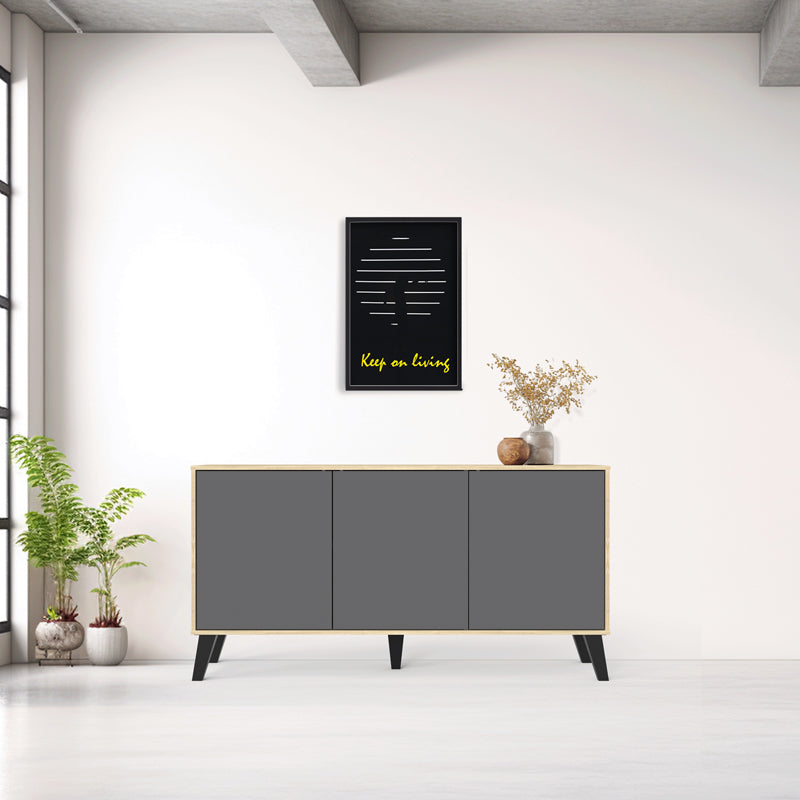 Μπουφές Billie  sonoma-ανθρακί149x40x77εκ - Pakobazaar