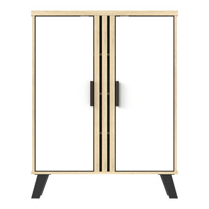 Παπουτσοθήκη-ντουλάπι Shoby  λευκό-sonoma 70.5x30x91εκ - Pakobazaar
