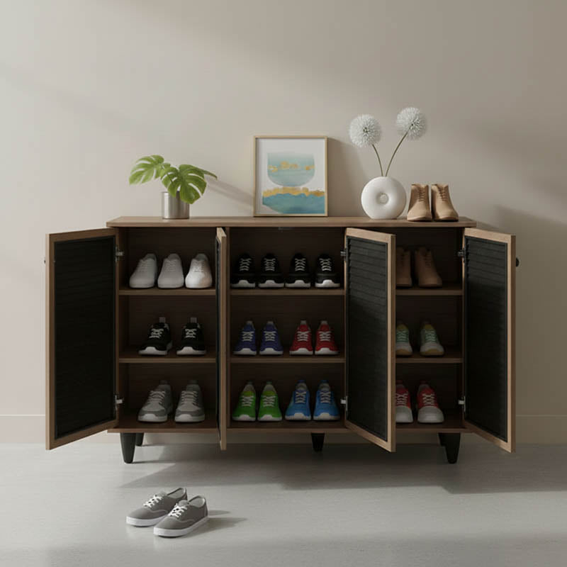 Παπουτσοθήκη-ντουλάπι Ronan  χρώμα καρυδί 105x35x66εκ - Pakobazaar