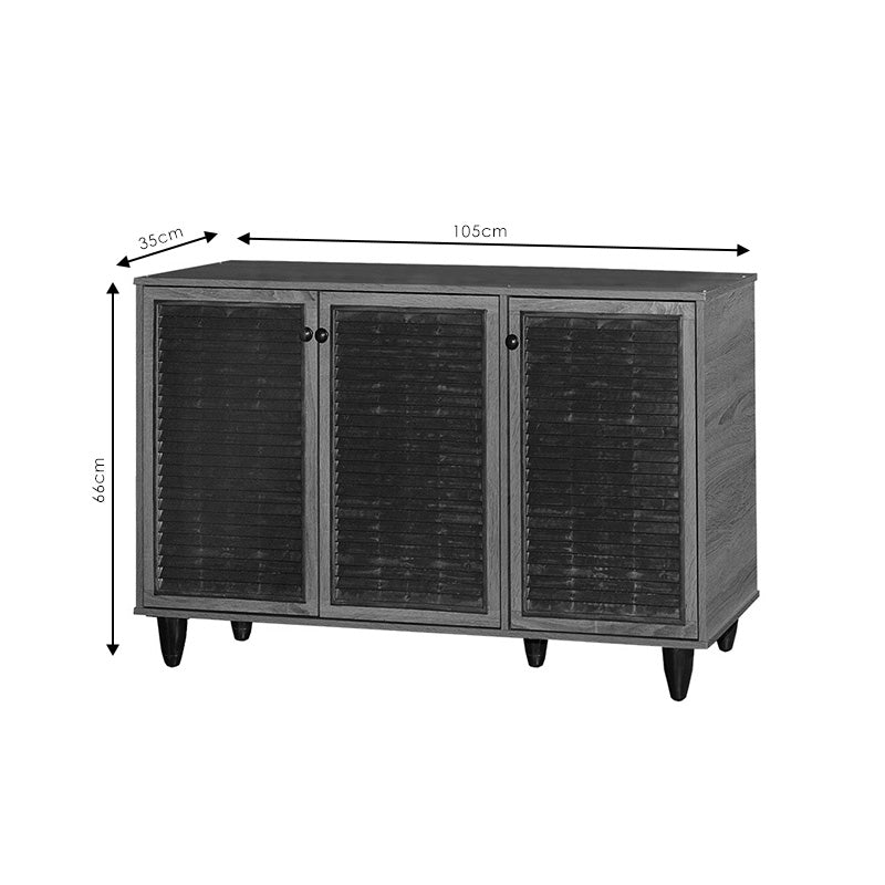 Παπουτσοθήκη-ντουλάπι Ronan  χρώμα wenge 105x35x66εκ - Pakobazaar