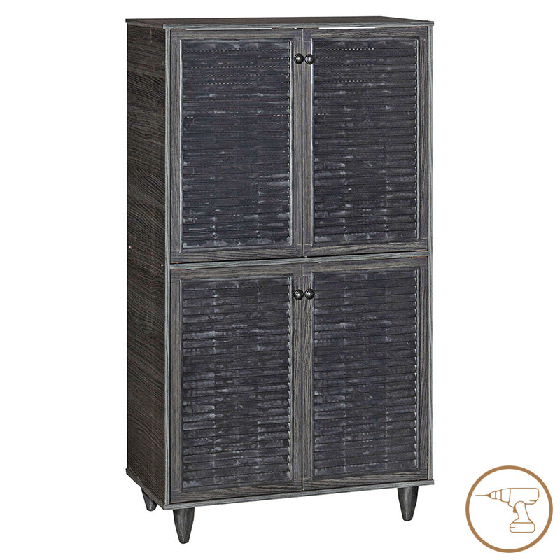 Παπουτσοθήκη-ντουλάπι Ronan  χρώμα wenge 70.5x35x122εκ - Image 2