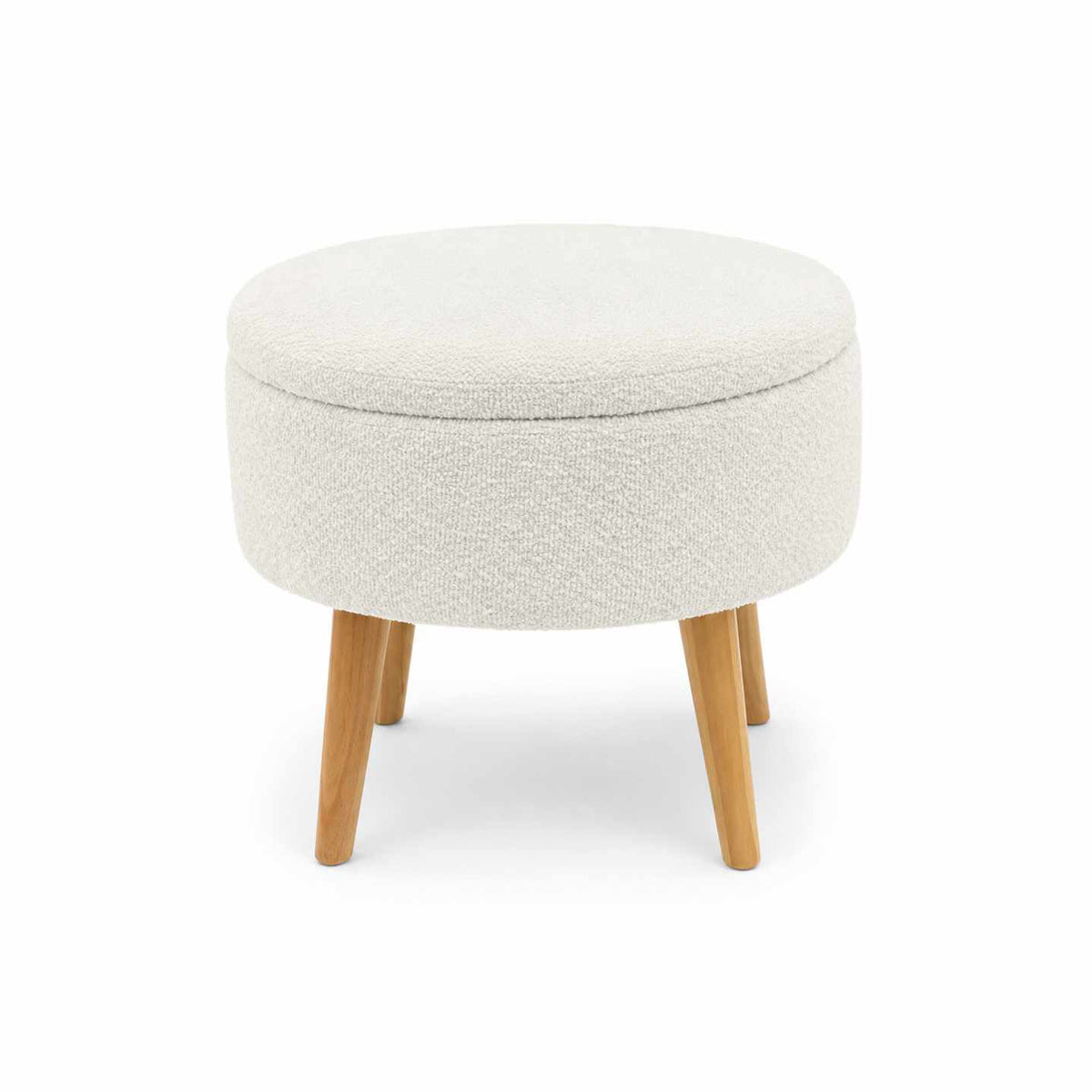 Πουφ Tersefanou Λευκό - Wellsoft 45x45x44 εκ.