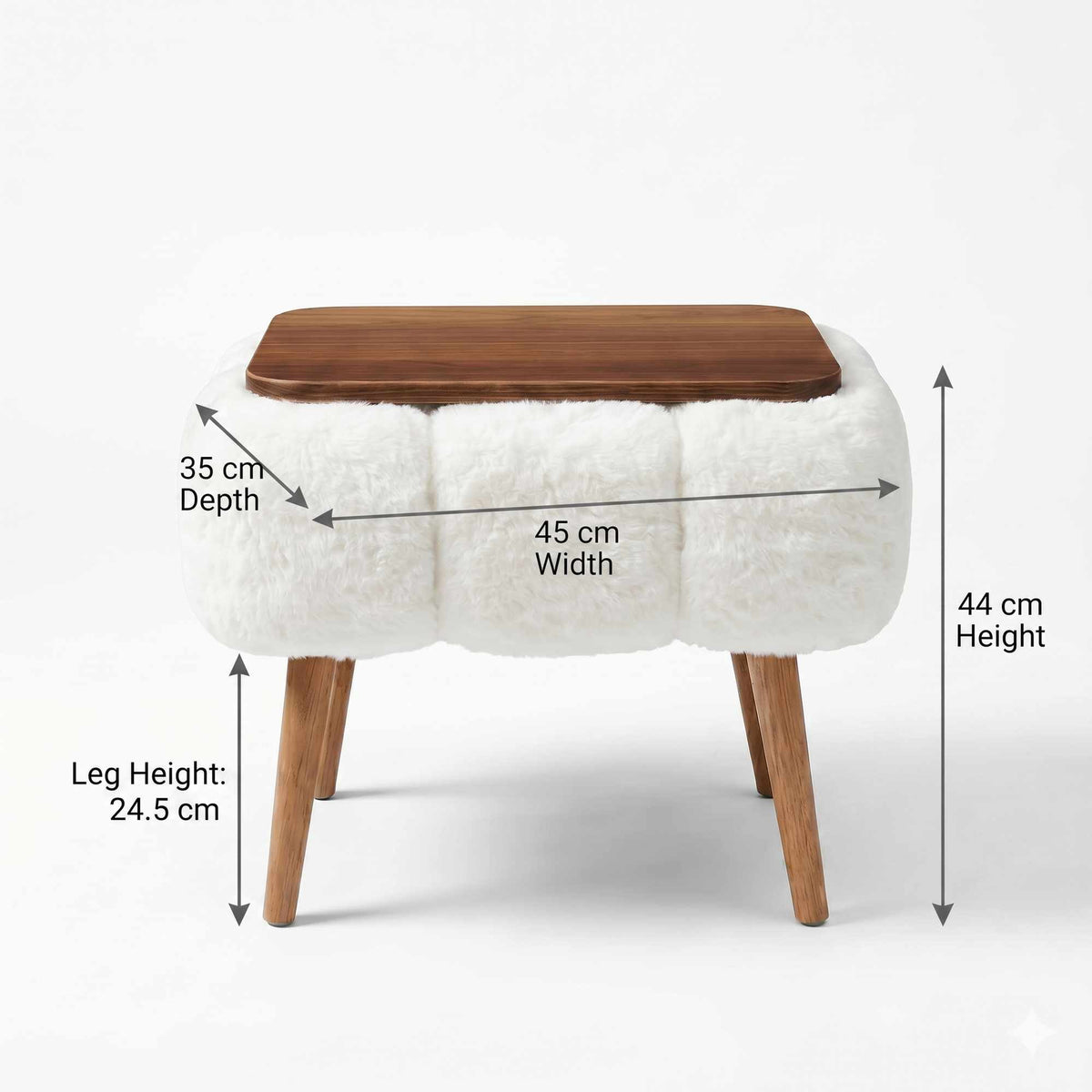 Βοηθητικό Τραπεζάκι Tsivlou Λευκό 45x35x44 εκ. Μελαμίνης