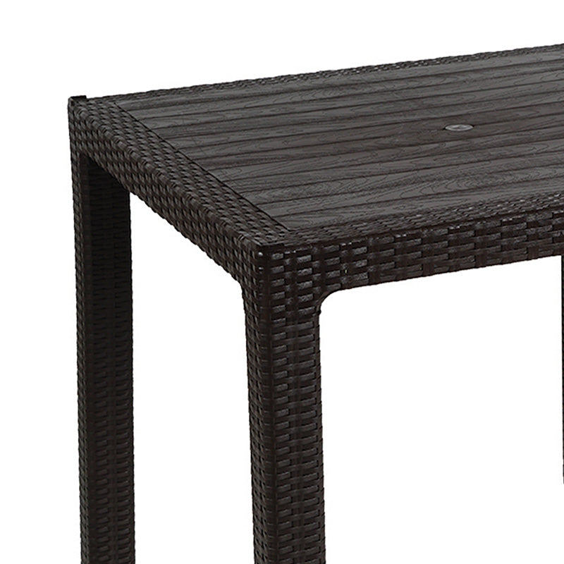 Τραπέζι Explore  με UV protection PP καφέ 90x90x73.5εκ - Pakobazaar