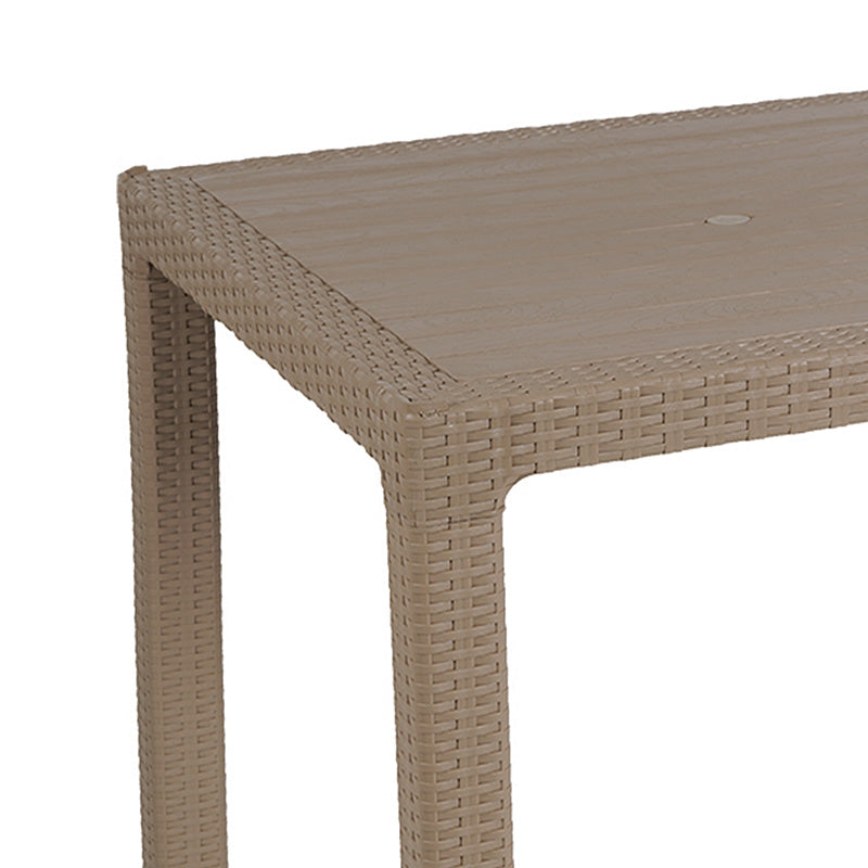 Τραπέζι Explore  με UV protection PP cappucino 90x90x73.5εκ - Pakobazaar