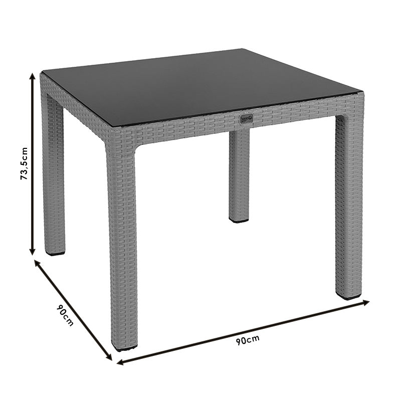 Τραπέζι Explore  με UV protection PP cappucino 90x90x73.5εκ - Pakobazaar