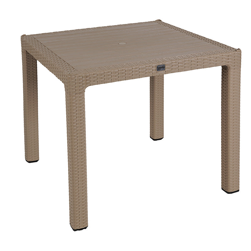 Τραπεζαρία Explore-Confident  σετ 5τεμ PP cappuccino 90x90x73,5εκ - Pakobazaar