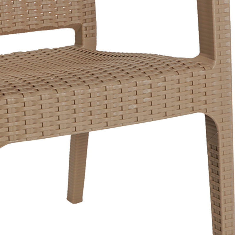 Τραπεζαρία Icon-Halcyon  σετ 5τεμ PP σε cappuccino απόχρωση