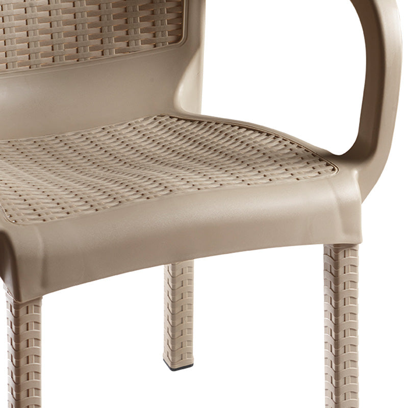 Τραπεζαρία Icon-Festive  σετ 5τεμ PP σε cappuccino απόχρωση