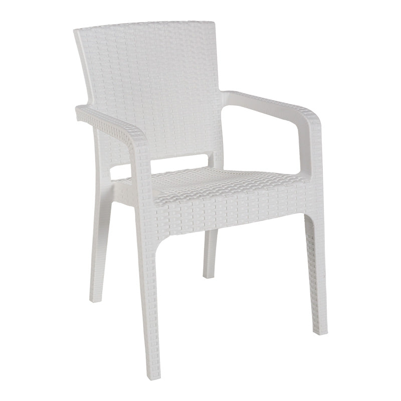 Τραπεζαρία Icon-Halcyon  σετ 3τεμ PP σε λευκή απόχρωση