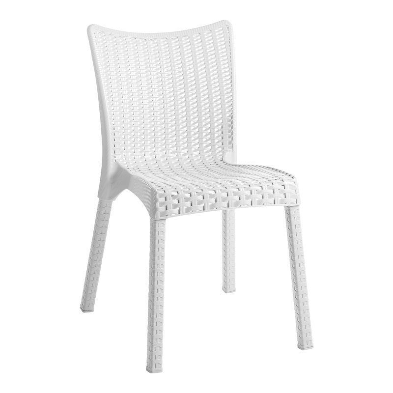 Τραπεζαρία Icon-Confident  σετ 5τεμ PP σε λευκή απόχρωση - Image 2