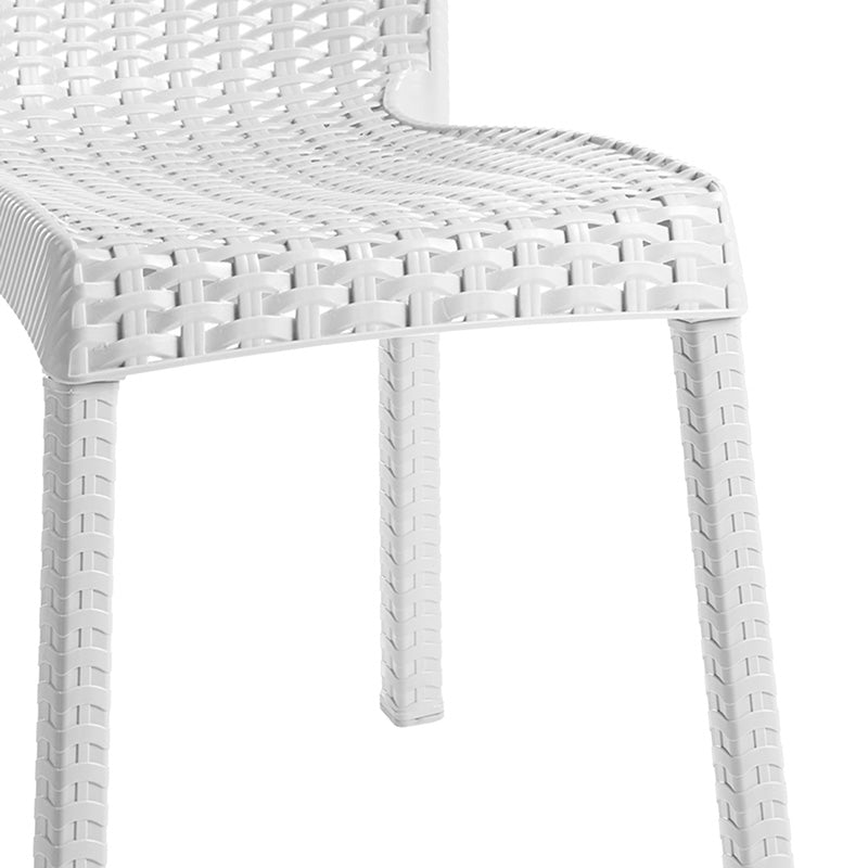 Τραπεζαρία Icon-Confident  σετ 5τεμ PP σε λευκή απόχρωση - Image 4