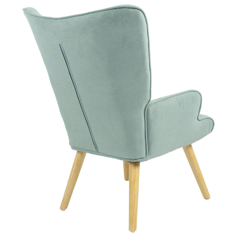 Πολυθρόνα Fluffy  βεραμάν ύφασμα-φυσικό 75x69x96εκ - Image 3