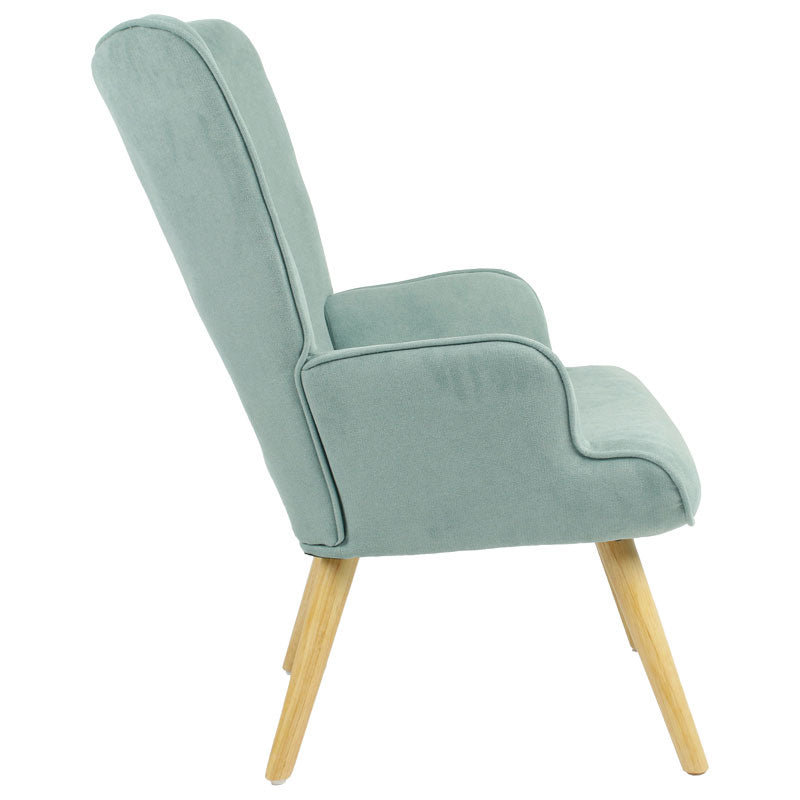 Πολυθρόνα Fluffy  βεραμάν ύφασμα-φυσικό 75x69x96εκ - Image 4