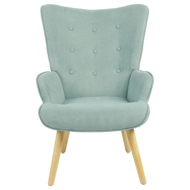 Πολυθρόνα Fluffy  βεραμάν ύφασμα-φυσικό 75x69x96εκ - Image 5