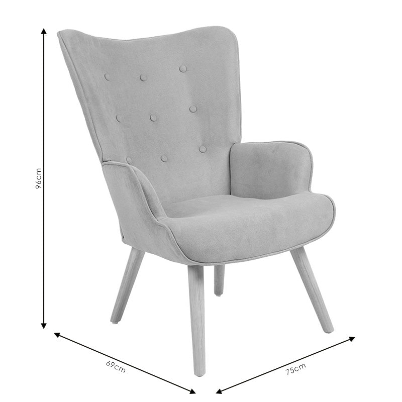 Πολυθρόνα Fluffy  βεραμάν ύφασμα-φυσικό 75x69x96εκ - Image 9