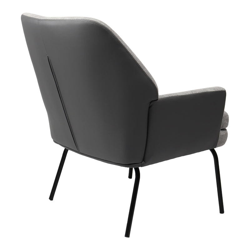 Πολυθρόνα Kieran  ύφασμα γκρι- πόδι μαύρο 77x69x82.5εκ - Pakobazaar