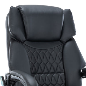 Καρέκλα γραφείου διευθυντή Thrive  Premium Quality μηχανισμός massage-θερμαινόμενη πλάτη pu μαύρο - Pakobazaar