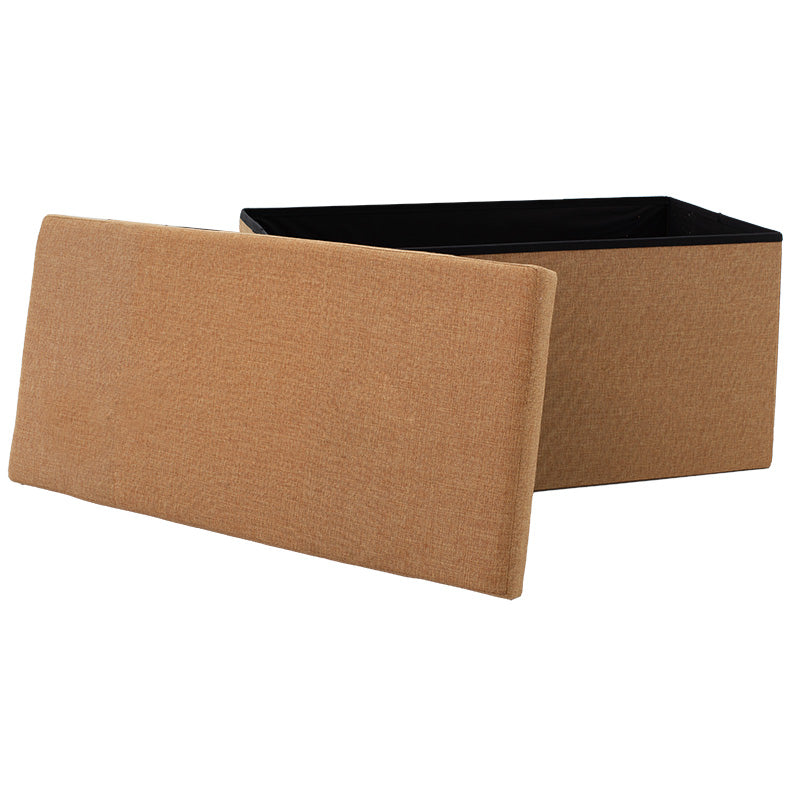 Σκαμπό-μπαούλο Greatness  ύφασμα μπεζ 76x38x38εκ - Image 3