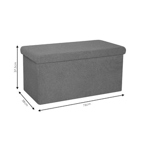Σκαμπό-μπαούλο Forward  ύφασμα μπουκλέ ivory 76.5x38x37.5εκ - Pakobazaar