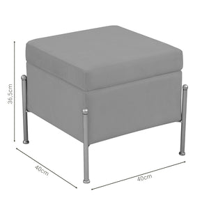 Σκαμπό-μπαούλο Panton  φυστικί-χρυσό 40x40x36.5εκ - Pakobazaar