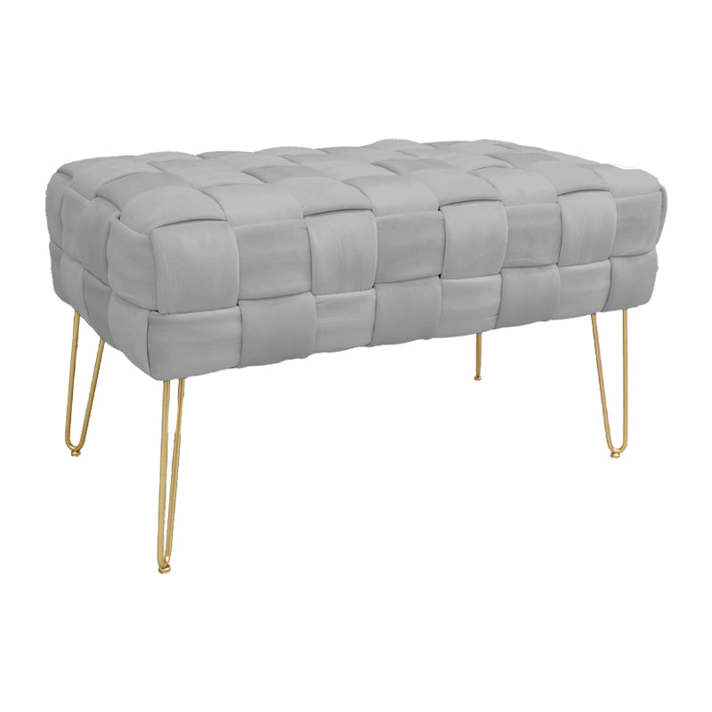 Σκαμπό Wenzo  γκρι βελούδο 82x43x46εκ - Pakobazaar