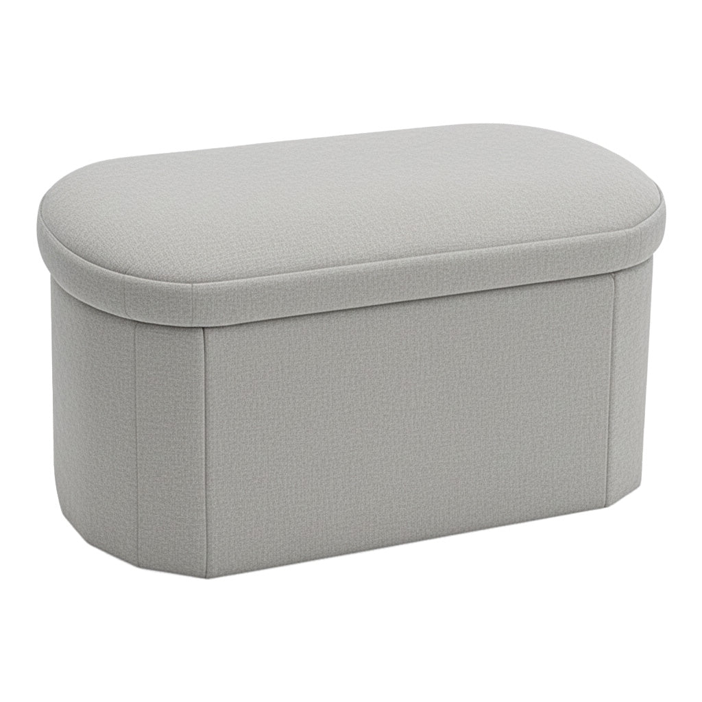 Σκαμπό-μπαούλο Otto  ύφασμα μπουκλέ σε κρεμ-ivory απόχρωση 76x38x38εκ - Pakobazaar