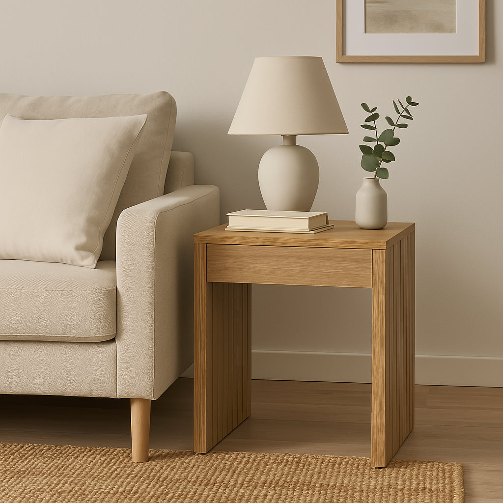 Βοηθητικό τραπέζι Focused  MDF φυσικό 40x40x50εκ - Image 2