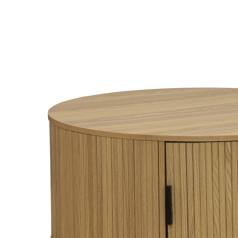 Τραπέζι σαλονιού Scandi  MDF σε φυσική απόχρωση Φ80x35.5εκ - Pakobazaar