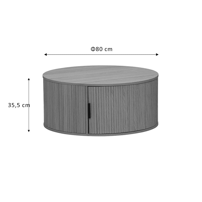 Τραπέζι σαλονιού Scandi  MDF σε φυσική απόχρωση Φ80x35.5εκ - Pakobazaar