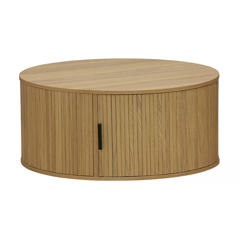 Τραπέζι σαλονιού Scandi  MDF σε φυσική απόχρωση Φ80x35.5εκ - Pakobazaar