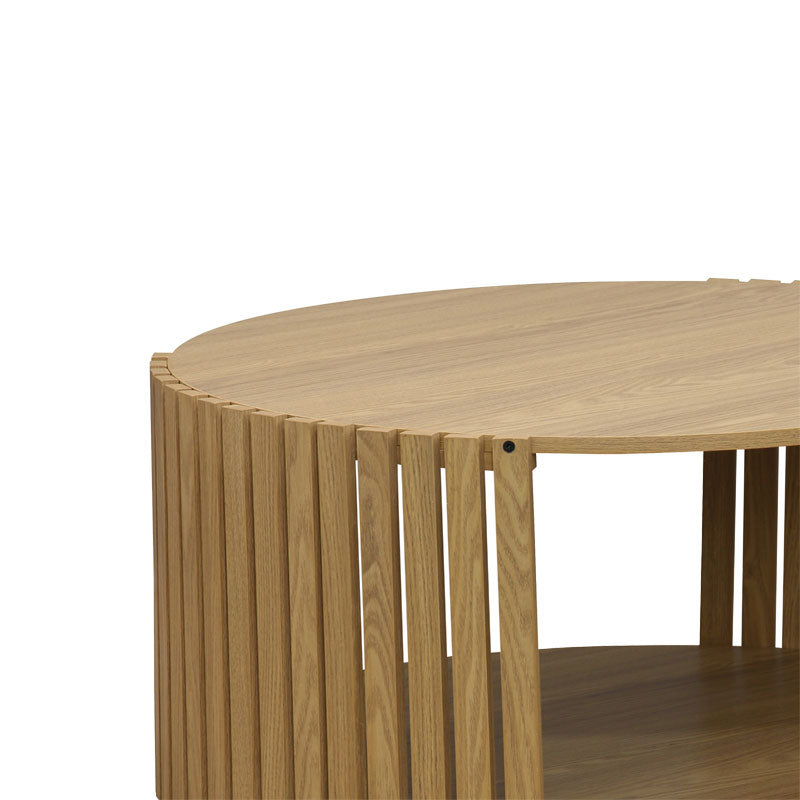 Τραπέζι σαλονιού Heavenly  MDF φυσικό Φ83x38εκ - Pakobazaar