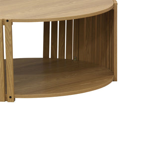 Τραπέζι σαλονιού Heavenly  MDF φυσικό Φ83x38εκ - Pakobazaar