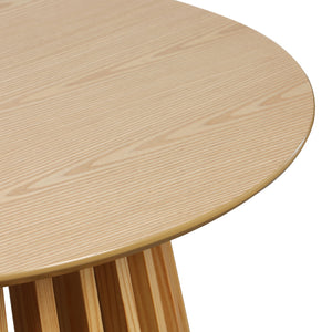 Τραπέζι σαλονιού Domonic  mdf/pw σε φυσική απόχρωση Φ80x45εκ - Image 6