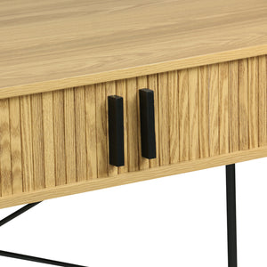 Γραφείο εργασίας Scandi  MDF/Metal σε φυσική απόχρωση με μεταλλικά μαύρα πόδια 120x60x76,5εκ - Pakobazaar