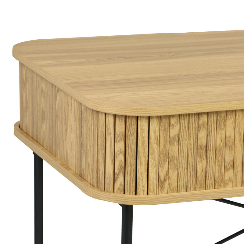 Γραφείο εργασίας Scandi  MDF/Metal σε φυσική απόχρωση με μεταλλικά μαύρα πόδια 120x60x76,5εκ - Pakobazaar