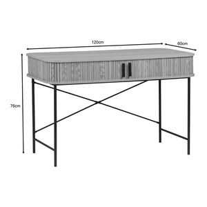 Γραφείο εργασίας Scandi  MDF/Metal σε φυσική απόχρωση με μεταλλικά μαύρα πόδια 120x60x76,5εκ - Pakobazaar