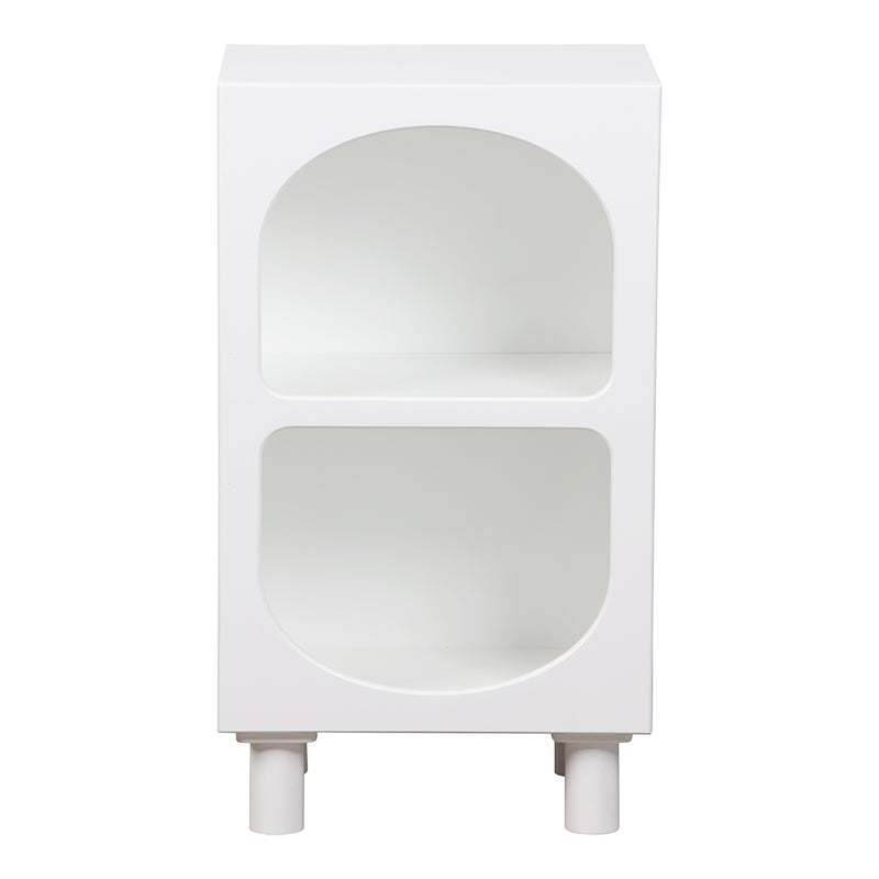 Κομοδίνο Emersi  MDF σε λευκή απόχρωση 40x32x70εκ - Pakobazaar
