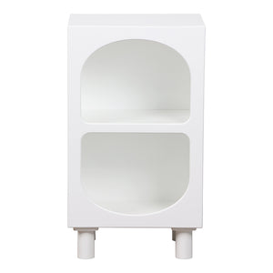 Κομοδίνο Emersi  MDF σε λευκή απόχρωση 40x32x70εκ - Pakobazaar