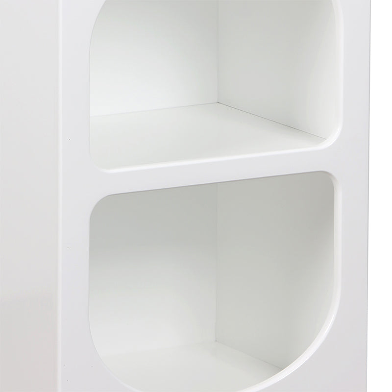 Κομοδίνο Emersi  MDF σε λευκή απόχρωση 40x32x70εκ - Pakobazaar