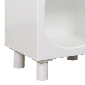 Κομοδίνο Emersi  MDF σε λευκή απόχρωση 40x32x70εκ - Pakobazaar