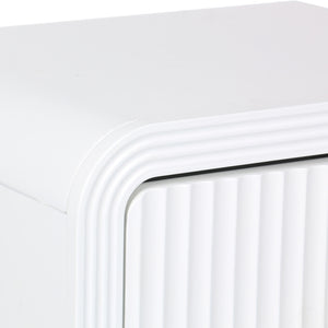 Κομοδίνο Zeplen  MDF σε λευκή απόχρωση 40x30x53εκ - Pakobazaar