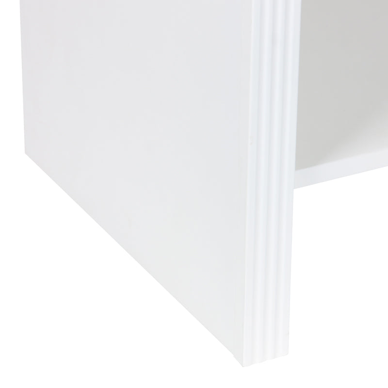 Κομοδίνο Zeplen  MDF σε λευκή απόχρωση 40x30x53εκ - Pakobazaar