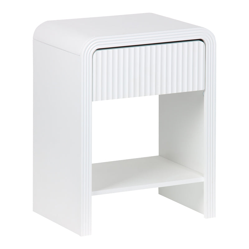 Κομοδίνο Zeplen  MDF σε λευκή απόχρωση 40x30x53εκ - Pakobazaar