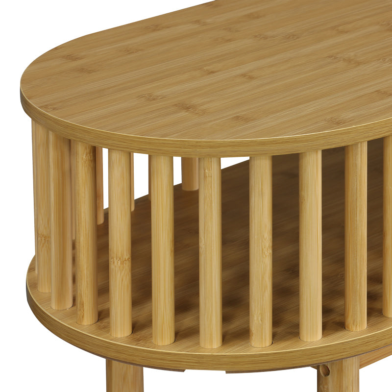 Κονσόλα Nodial  MDF/Bamboo σε φυσική απόχρωση 120x39x85εκ - Pakobazaar