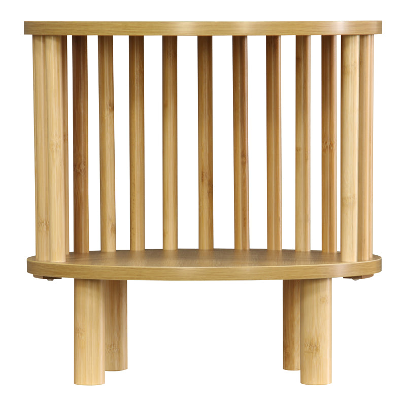 Κομοδίνο Nodial  MDF/Bamboo σε φυσική απόχρωση Φ40x40εκ - Image 3