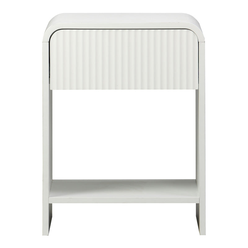 Κομοδίνο Lemperto  MDF σε λευκή απόχρωση 40x40x53εκ - Pakobazaar